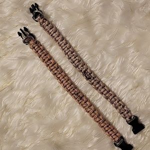 Set of 2 handmade sturdy 12" dog collars